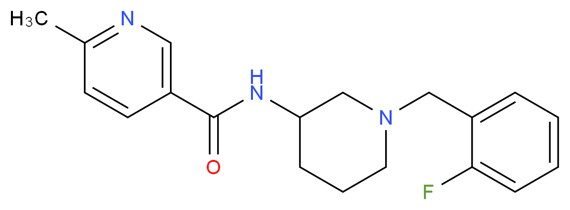 N-[1-(2-fluorobenzyl)-3-piperidinyl]-6-methylnicotinamide_Molecular_structure_CAS_)