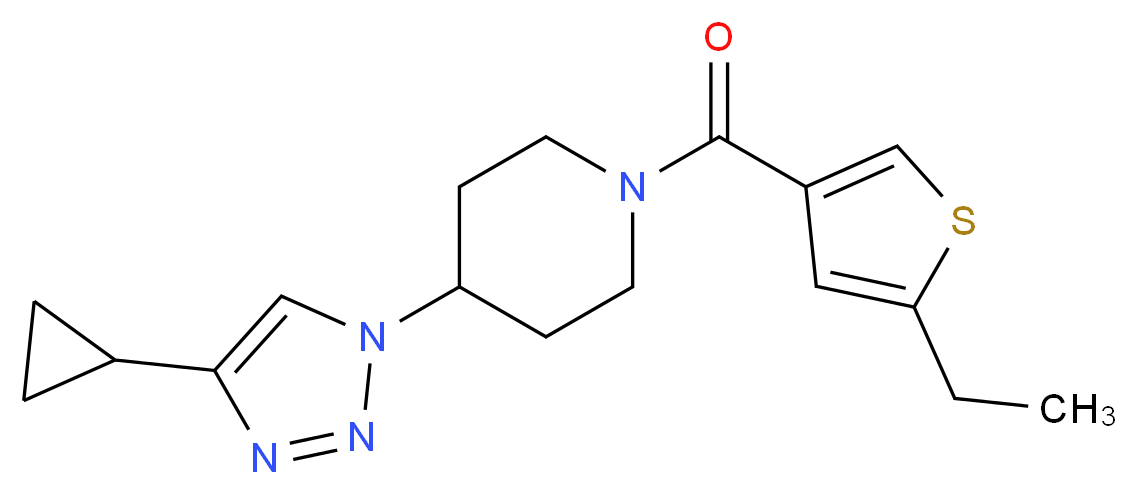 4-(4-cyclopropyl-1H-1,2,3-triazol-1-yl)-1-[(5-ethyl-3-thienyl)carbonyl]piperidine_Molecular_structure_CAS_)