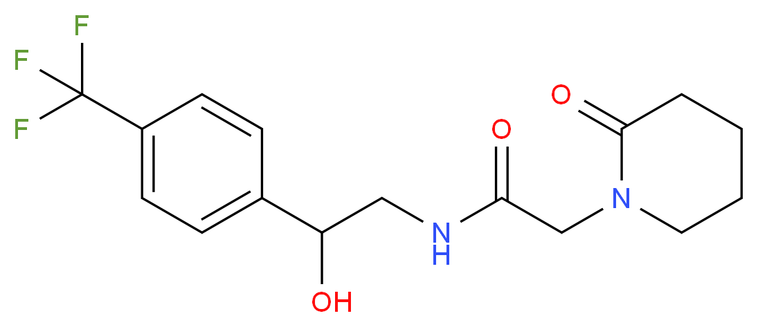 N-{2-hydroxy-2-[4-(trifluoromethyl)phenyl]ethyl}-2-(2-oxopiperidin-1-yl)acetamide_Molecular_structure_CAS_)