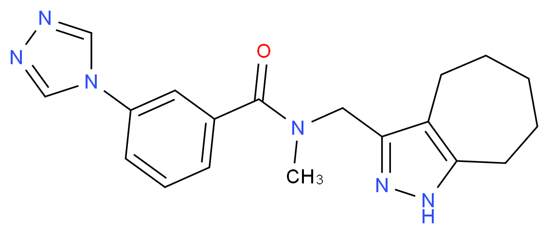 N-(1,4,5,6,7,8-hexahydrocyclohepta[c]pyrazol-3-ylmethyl)-N-methyl-3-(4H-1,2,4-triazol-4-yl)benzamide_Molecular_structure_CAS_)