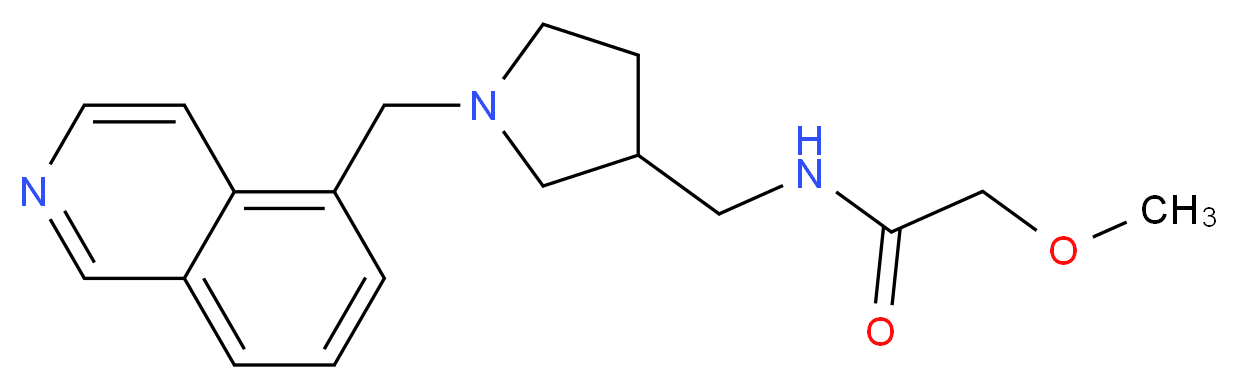 N-{[1-(isoquinolin-5-ylmethyl)pyrrolidin-3-yl]methyl}-2-methoxyacetamide_Molecular_structure_CAS_)