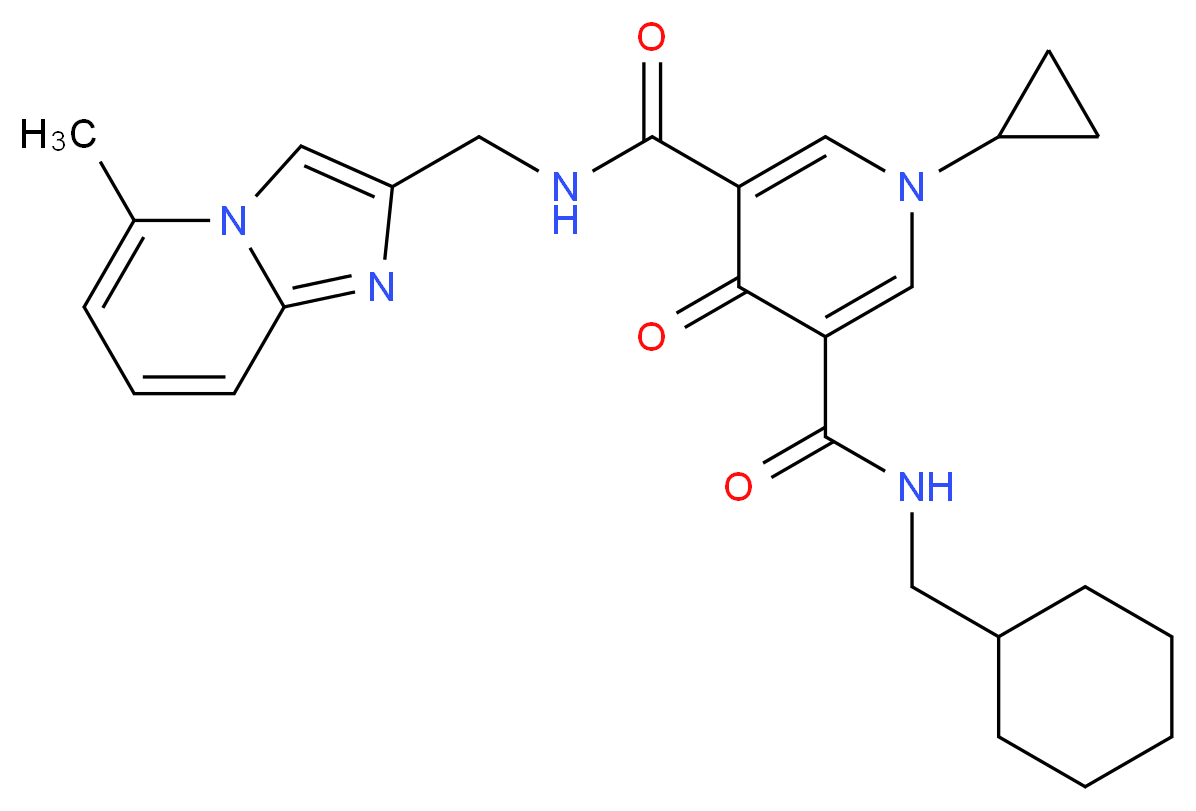 N-(cyclohexylmethyl)-1-cyclopropyl-N'-[(5-methylimidazo[1,2-a]pyridin-2-yl)methyl]-4-oxo-1,4-dihydro-3,5-pyridinedicarboxamide_Molecular_structure_CAS_)