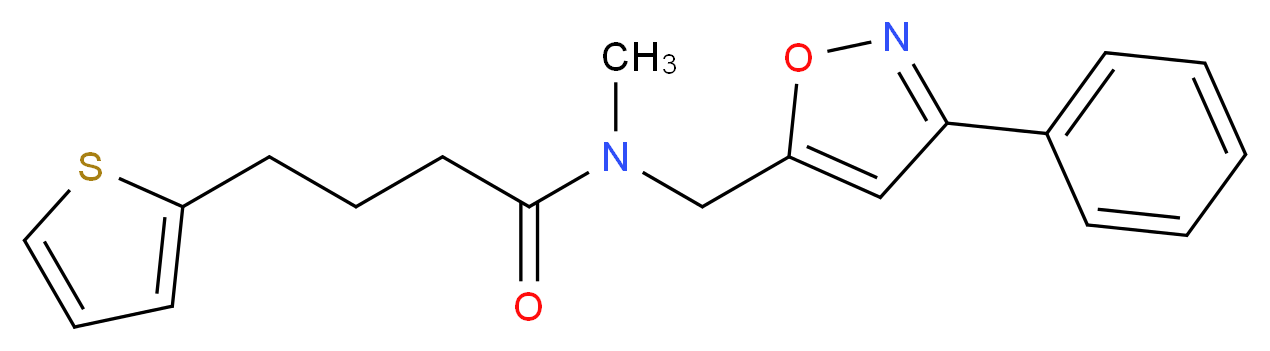 N-methyl-N-[(3-phenyl-5-isoxazolyl)methyl]-4-(2-thienyl)butanamide_Molecular_structure_CAS_)