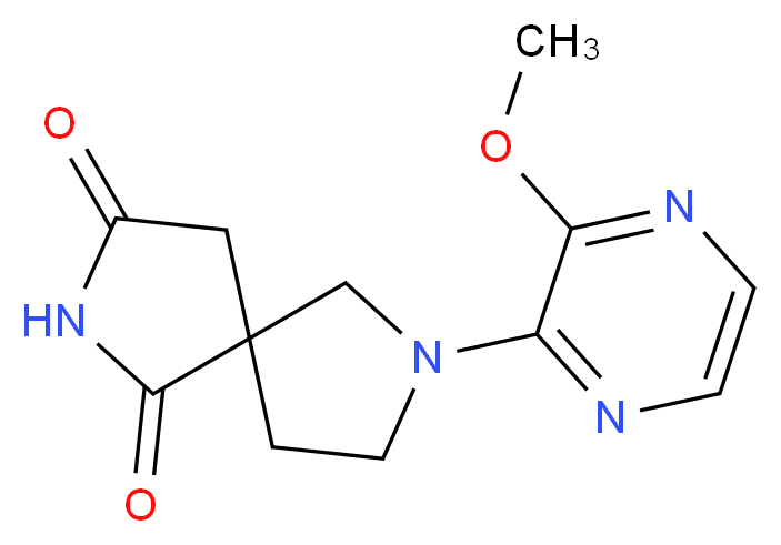 7-(3-methoxypyrazin-2-yl)-2,7-diazaspiro[4.4]nonane-1,3-dione_Molecular_structure_CAS_)