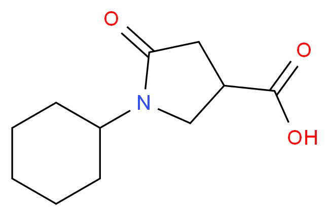 1-Cyclohexyl-5-oxo-pyrrolidine-3-carboxylic acid_Molecular_structure_CAS_6304-56-9)