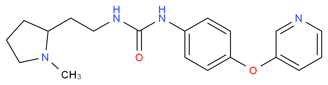 N-[2-(1-methylpyrrolidin-2-yl)ethyl]-N'-[4-(pyridin-3-yloxy)phenyl]urea_Molecular_structure_CAS_)