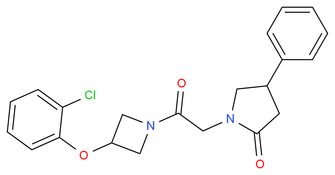 1-{2-[3-(2-chlorophenoxy)azetidin-1-yl]-2-oxoethyl}-4-phenylpyrrolidin-2-one_Molecular_structure_CAS_)