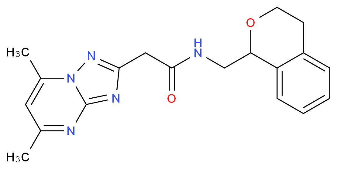 N-(3,4-dihydro-1H-2-benzopyran-1-ylmethyl)-2-(5,7-dimethyl[1,2,4]triazolo[1,5-a]pyrimidin-2-yl)acetamide_Molecular_structure_CAS_)