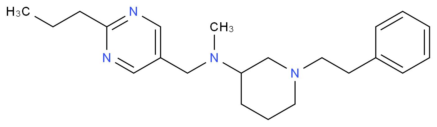 N-methyl-1-(2-phenylethyl)-N-[(2-propyl-5-pyrimidinyl)methyl]-3-piperidinamine_Molecular_structure_CAS_)