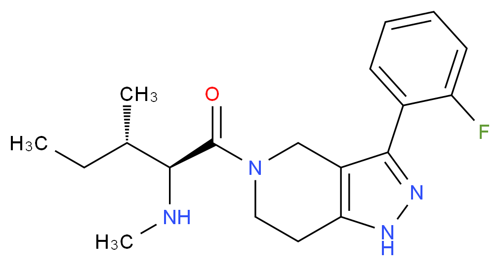 ((1S,2S)-1-{[3-(2-fluorophenyl)-1,4,6,7-tetrahydro-5H-pyrazolo[4,3-c]pyridin-5-yl]carbonyl}-2-methylbutyl)methylamine_Molecular_structure_CAS_)