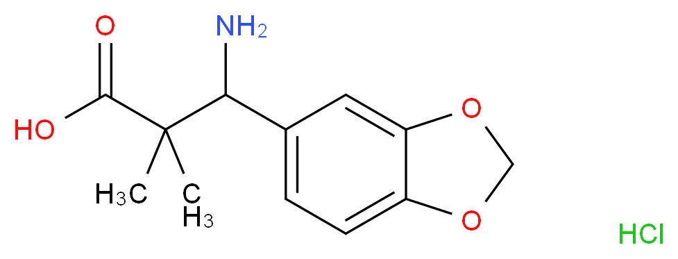 3-amino-3-(1,3-benzodioxol-5-yl)-2,2-dimethylpropionic acid hydrochloride_Molecular_structure_CAS_944450-98-0)
