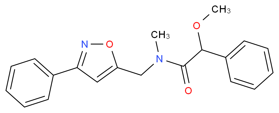 2-methoxy-N-methyl-2-phenyl-N-[(3-phenyl-5-isoxazolyl)methyl]acetamide_Molecular_structure_CAS_)
