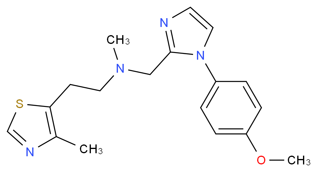 N-{[1-(4-methoxyphenyl)-1H-imidazol-2-yl]methyl}-N-methyl-2-(4-methyl-1,3-thiazol-5-yl)ethanamine_Molecular_structure_CAS_)