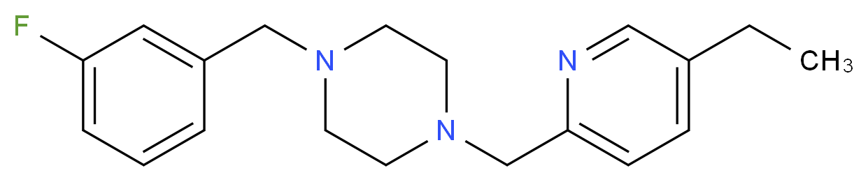 1-[(5-ethylpyridin-2-yl)methyl]-4-(3-fluorobenzyl)piperazine_Molecular_structure_CAS_)