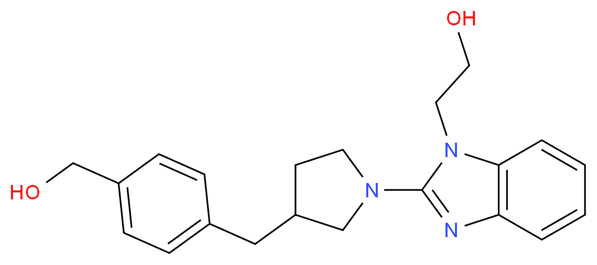 2-(2-{3-[4-(hydroxymethyl)benzyl]pyrrolidin-1-yl}-1H-benzimidazol-1-yl)ethanol_Molecular_structure_CAS_)