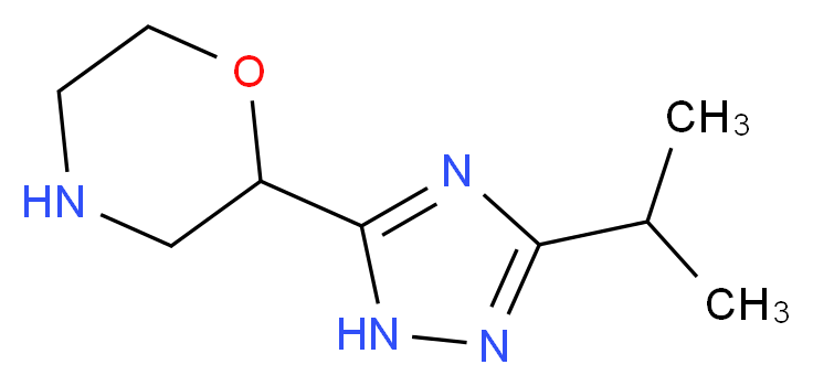 2-[3-(propan-2-yl)-1H-1,2,4-triazol-5-yl]morpholine_Molecular_structure_CAS_)