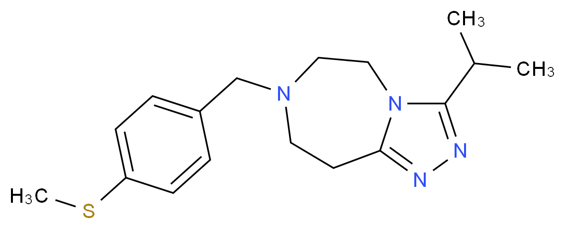 3-isopropyl-7-[4-(methylthio)benzyl]-6,7,8,9-tetrahydro-5H-[1,2,4]triazolo[4,3-d][1,4]diazepine_Molecular_structure_CAS_)