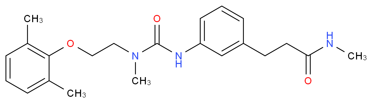 3-[3-({[[2-(2,6-dimethylphenoxy)ethyl](methyl)amino]carbonyl}amino)phenyl]-N-methylpropanamide_Molecular_structure_CAS_)