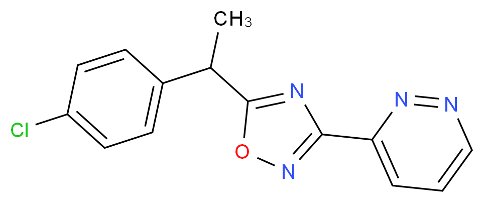 3-{5-[1-(4-chlorophenyl)ethyl]-1,2,4-oxadiazol-3-yl}pyridazine_Molecular_structure_CAS_)