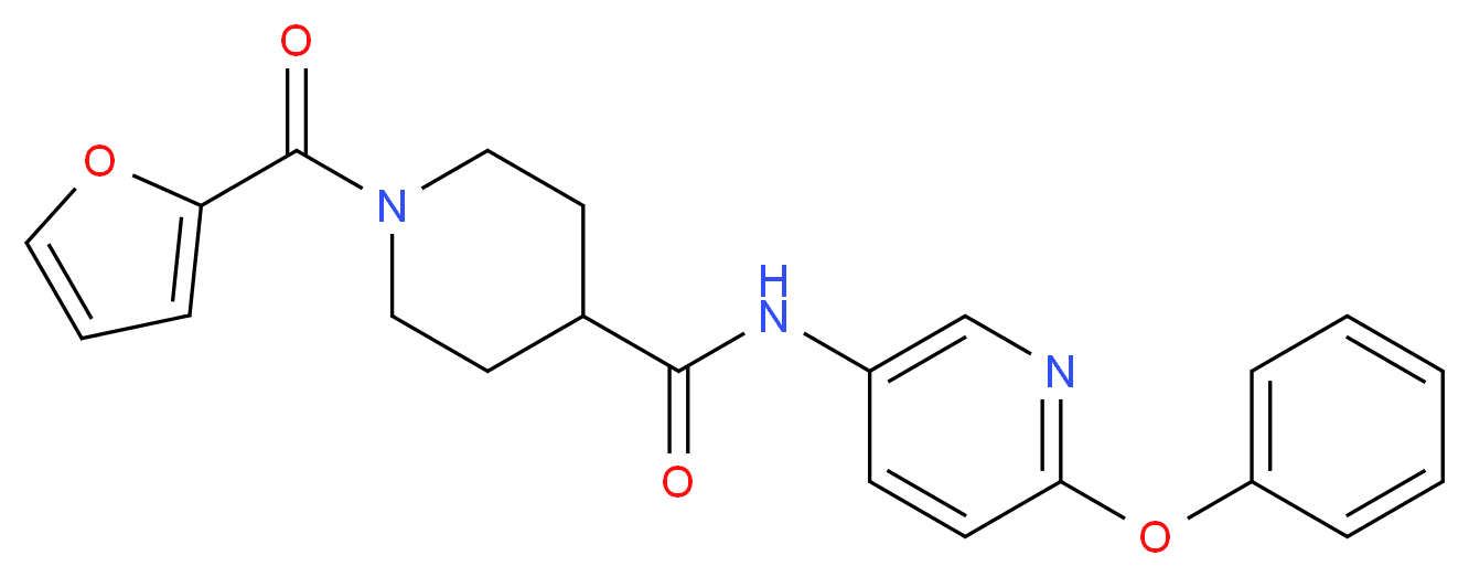 1-(2-furoyl)-N-(6-phenoxy-3-pyridinyl)-4-piperidinecarboxamide_Molecular_structure_CAS_)