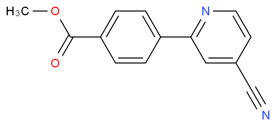 Methyl 4-(4-cyano-2-pyridinyl)benzenecarboxylate_Molecular_structure_CAS_)