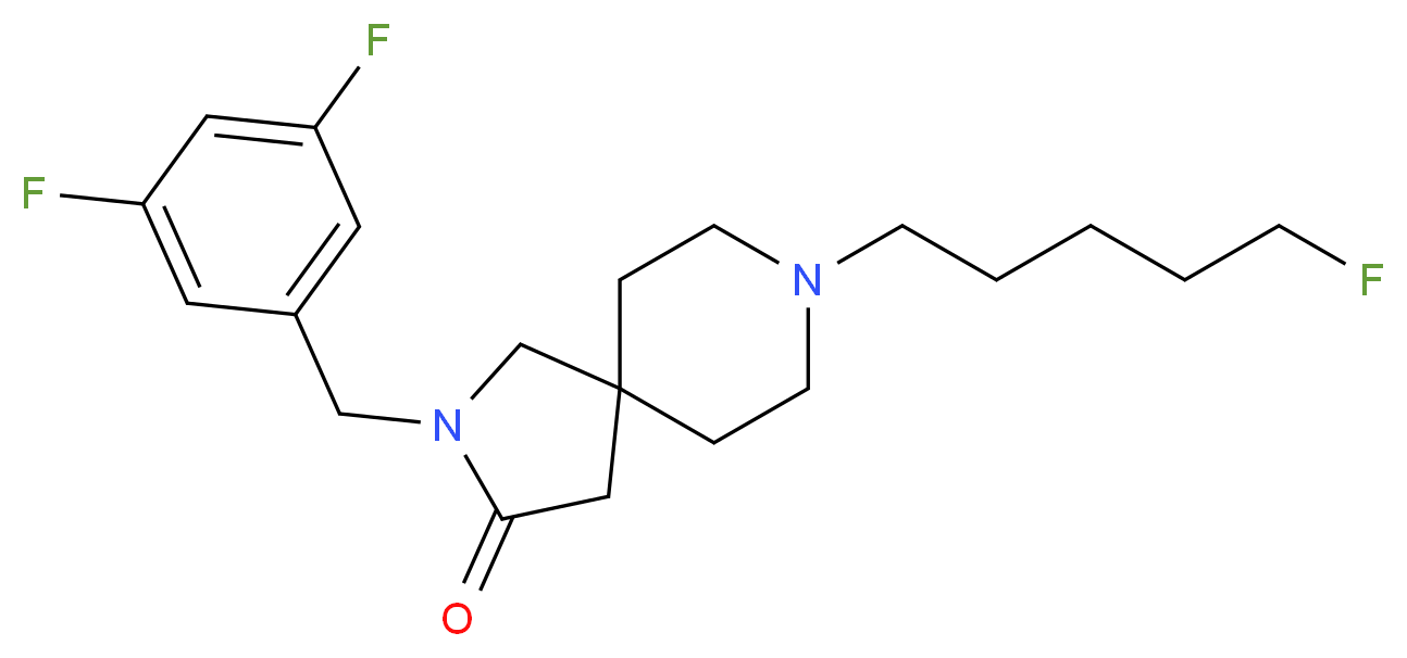 2-(3,5-difluorobenzyl)-8-(5-fluoropentyl)-2,8-diazaspiro[4.5]decan-3-one_Molecular_structure_CAS_)