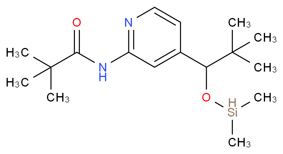 N-[4-(tert-Butyl-dimethyl-silanyloxymethyl)-pyridin-2-yl]-2,2-dimethyl-propionamide_Molecular_structure_CAS_618107-92-9)