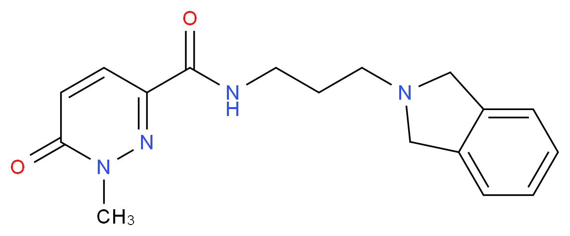 N-[3-(1,3-dihydro-2H-isoindol-2-yl)propyl]-1-methyl-6-oxo-1,6-dihydropyridazine-3-carboxamide_Molecular_structure_CAS_)