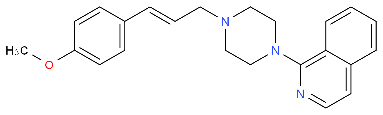 1-{4-[(2E)-3-(4-methoxyphenyl)prop-2-en-1-yl]piperazin-1-yl}isoquinoline_Molecular_structure_CAS_)