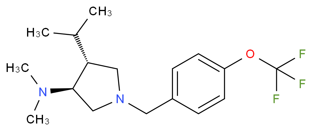 (3S*,4R*)-4-isopropyl-N,N-dimethyl-1-[4-(trifluoromethoxy)benzyl]pyrrolidin-3-amine_Molecular_structure_CAS_)