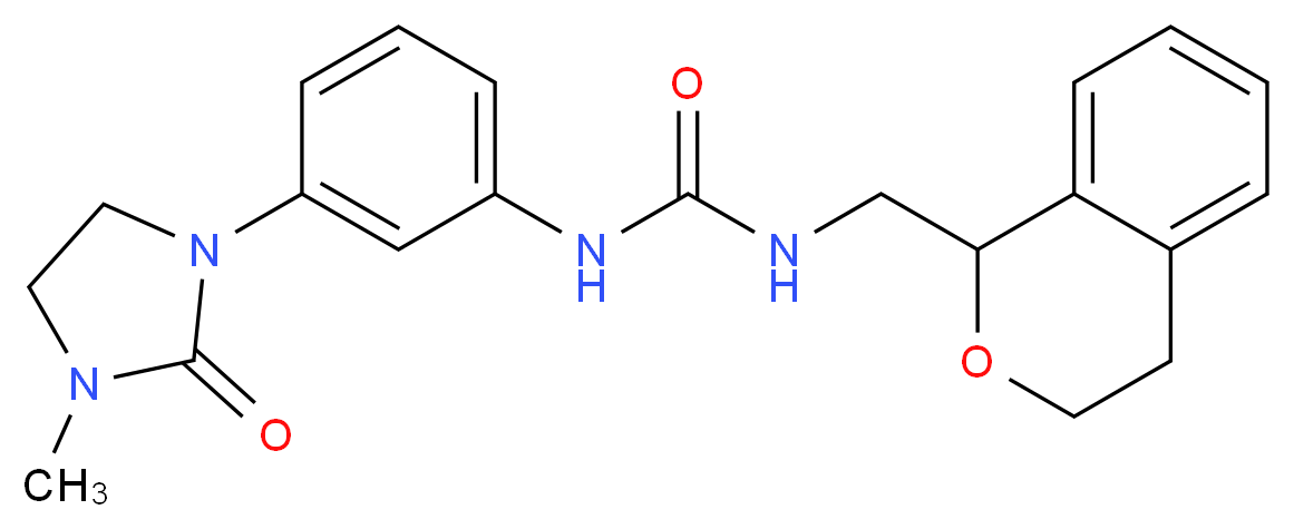 N-(3,4-dihydro-1H-2-benzopyran-1-ylmethyl)-N'-[3-(3-methyl-2-oxoimidazolidin-1-yl)phenyl]urea_Molecular_structure_CAS_)