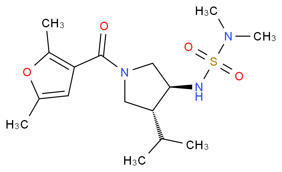 N'-[(3S*,4R*)-1-(2,5-dimethyl-3-furoyl)-4-isopropylpyrrolidin-3-yl]-N,N-dimethylsulfamide_Molecular_structure_CAS_)