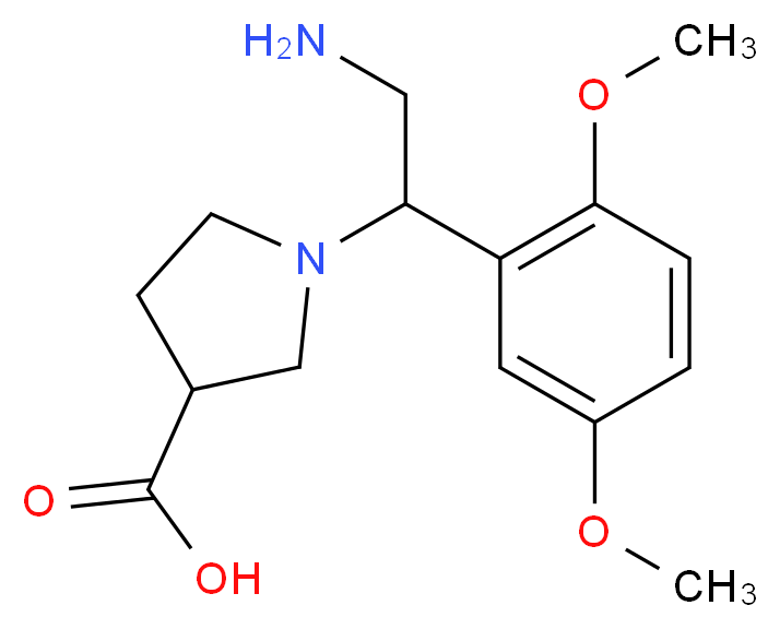 1-[2-AMINO-1-(2,5-DIMETHOXY-PHENYL)-ETHYL]-PYRROLIDINE-3-CARBOXYLIC ACID_Molecular_structure_CAS_886363-82-2)