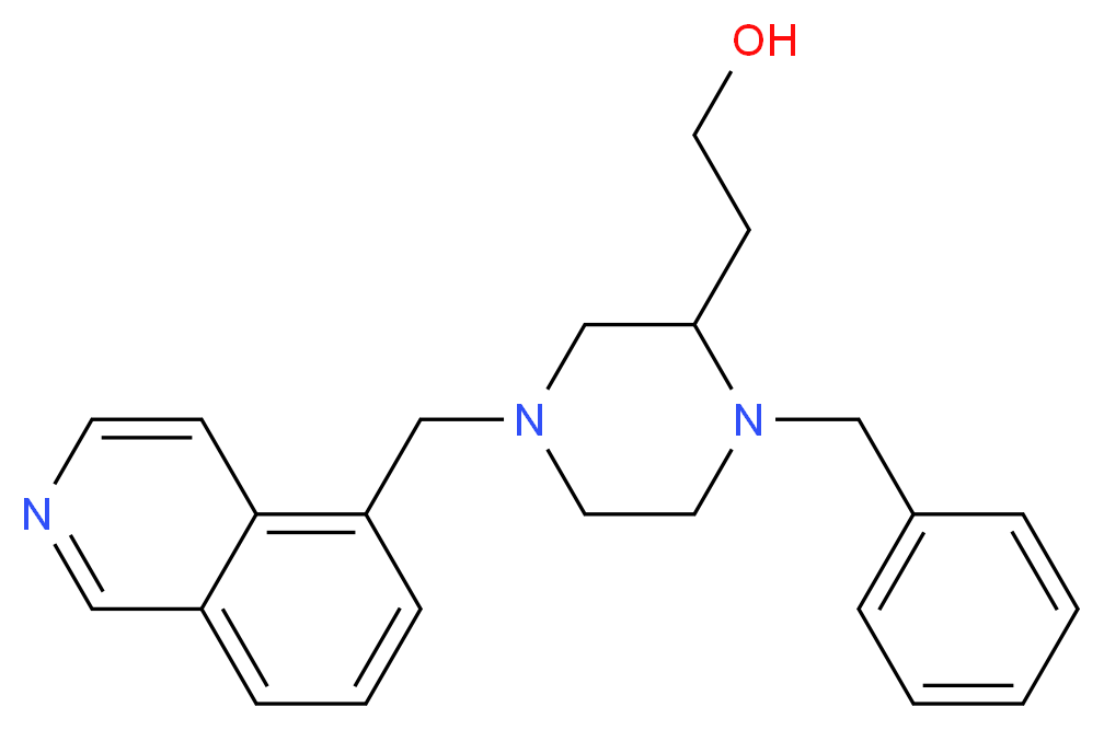 2-[1-benzyl-4-(5-isoquinolinylmethyl)-2-piperazinyl]ethanol_Molecular_structure_CAS_)