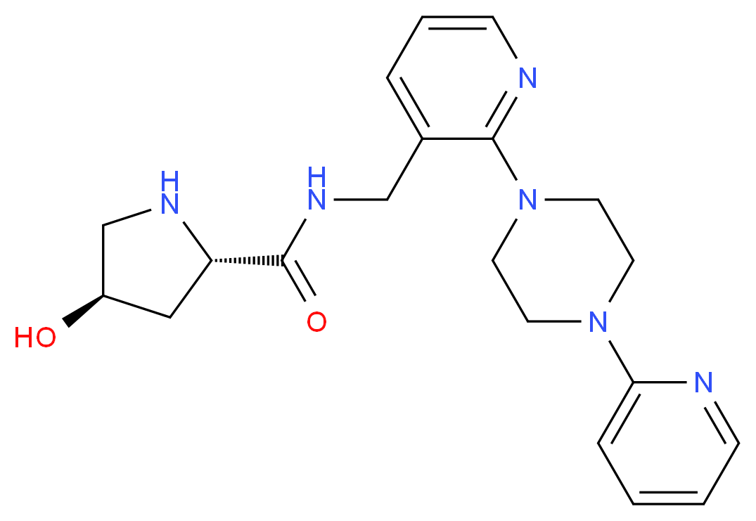 (4R)-4-hydroxy-N-{[2-(4-pyridin-2-ylpiperazin-1-yl)pyridin-3-yl]methyl}-L-prolinamide_Molecular_structure_CAS_)