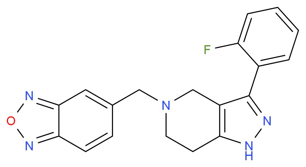 5-{[3-(2-fluorophenyl)-1,4,6,7-tetrahydro-5H-pyrazolo[4,3-c]pyridin-5-yl]methyl}-2,1,3-benzoxadiazole_Molecular_structure_CAS_)