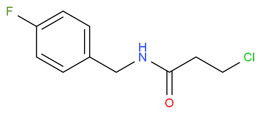 3-chloro-N-(4-fluorobenzyl)propanamide_Molecular_structure_CAS_544440-95-1)