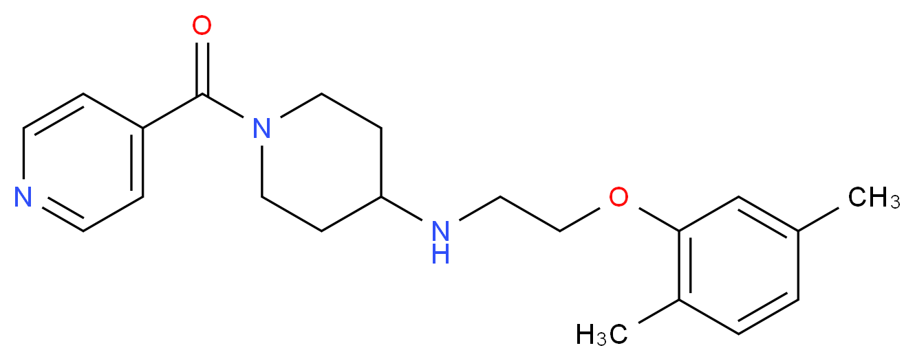 N-[2-(2,5-dimethylphenoxy)ethyl]-1-isonicotinoylpiperidin-4-amine_Molecular_structure_CAS_)