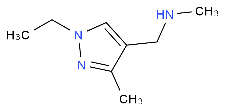 1-(1-ethyl-3-methyl-1H-pyrazol-4-yl)-N-methylmethanamine_Molecular_structure_CAS_956363-88-5)