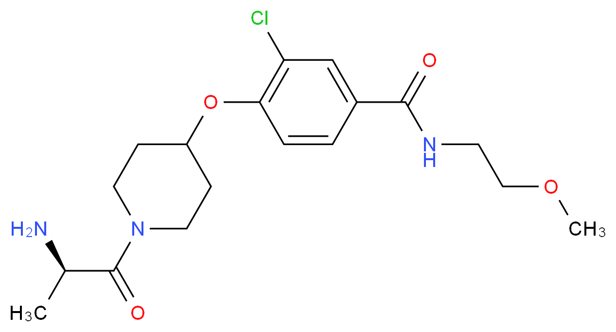 4-[(1-D-alanylpiperidin-4-yl)oxy]-3-chloro-N-(2-methoxyethyl)benzamide_Molecular_structure_CAS_)