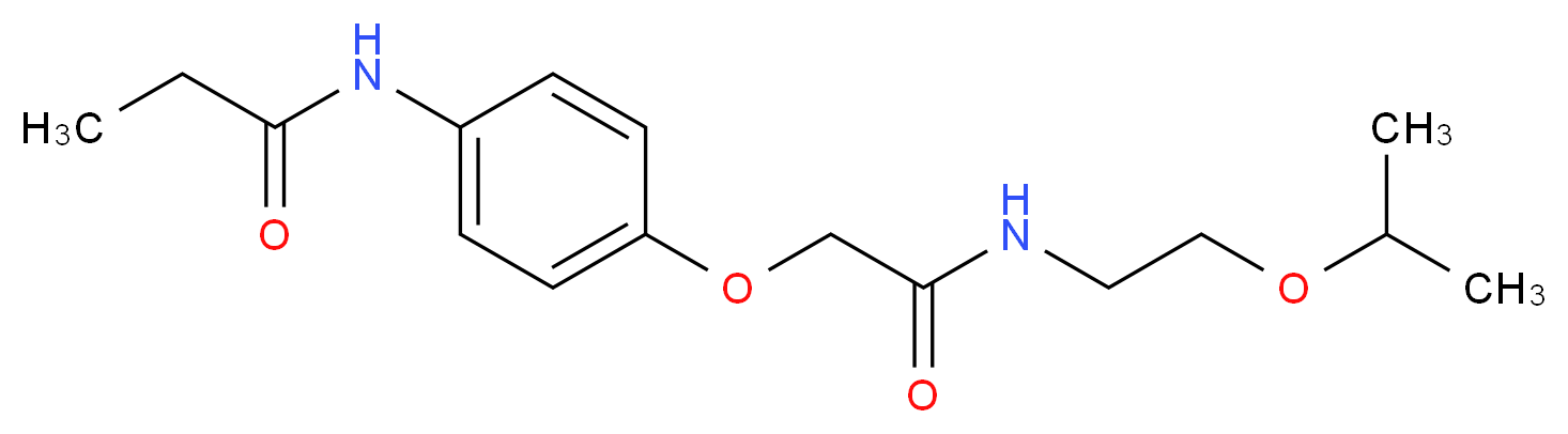 N-(4-{2-[(2-isopropoxyethyl)amino]-2-oxoethoxy}phenyl)propanamide_Molecular_structure_CAS_)