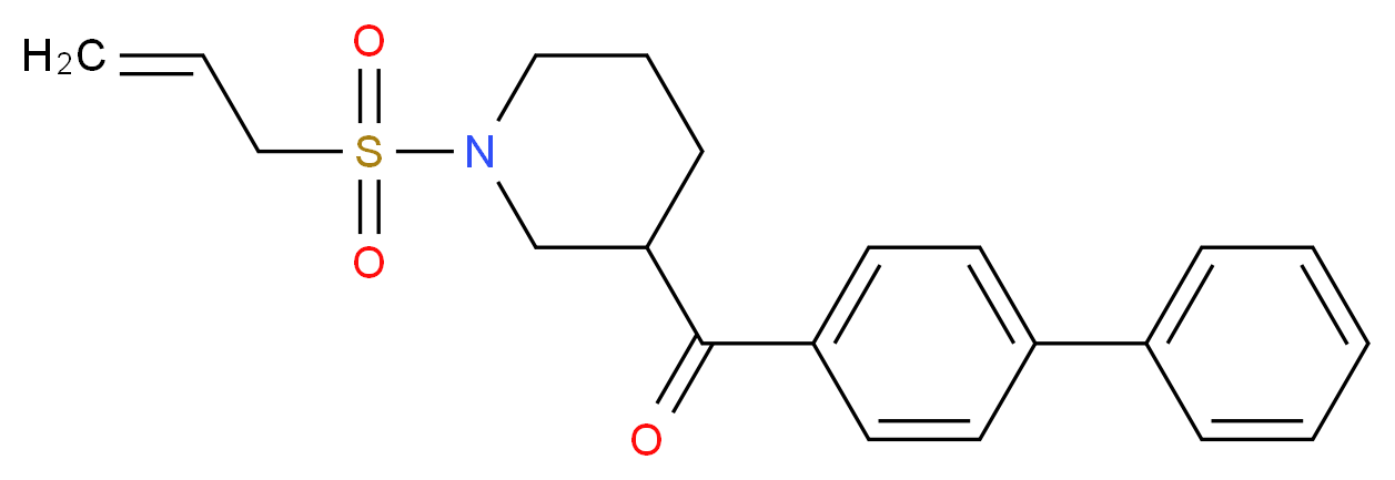 [1-(allylsulfonyl)-3-piperidinyl](4-biphenylyl)methanone_Molecular_structure_CAS_)