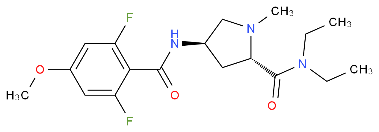 (4R)-4-[(2,6-difluoro-4-methoxybenzoyl)amino]-N,N-diethyl-1-methyl-L-prolinamide_Molecular_structure_CAS_)