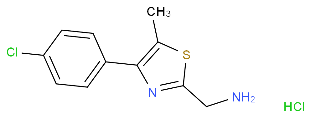[4-(4-chlorophenyl)-5-methyl-1,3-thiazol-2-yl]methanamine hydrochloride_Molecular_structure_CAS_)