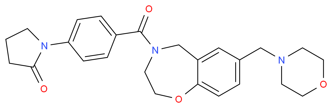 1-(4-{[7-(4-morpholinylmethyl)-2,3-dihydro-1,4-benzoxazepin-4(5H)-yl]carbonyl}phenyl)-2-pyrrolidinone_Molecular_structure_CAS_)