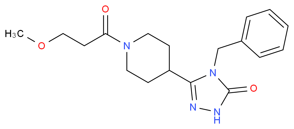 4-benzyl-5-[1-(3-methoxypropanoyl)-4-piperidinyl]-2,4-dihydro-3H-1,2,4-triazol-3-one_Molecular_structure_CAS_)