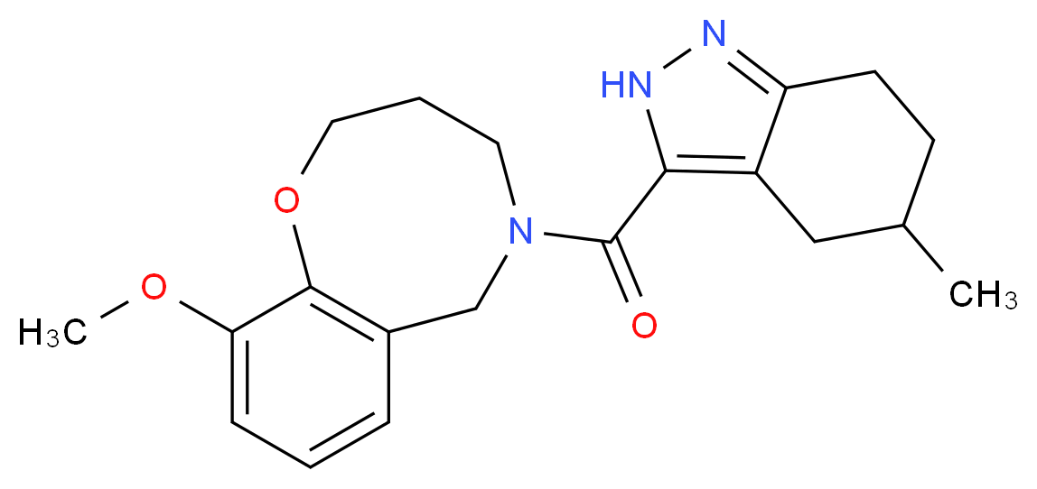 10-methoxy-5-[(5-methyl-4,5,6,7-tetrahydro-2H-indazol-3-yl)carbonyl]-3,4,5,6-tetrahydro-2H-1,5-benzoxazocine_Molecular_structure_CAS_)