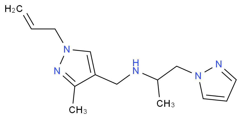N-[(1-allyl-3-methyl-1H-pyrazol-4-yl)methyl]-1-(1H-pyrazol-1-yl)propan-2-amine_Molecular_structure_CAS_)