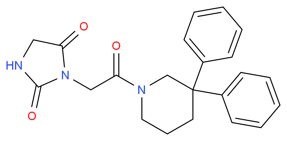 3-[2-(3,3-diphenylpiperidin-1-yl)-2-oxoethyl]imidazolidine-2,4-dione_Molecular_structure_CAS_)