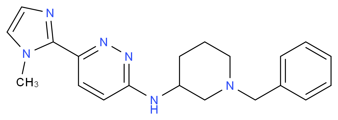 N-(1-benzylpiperidin-3-yl)-6-(1-methyl-1H-imidazol-2-yl)pyridazin-3-amine_Molecular_structure_CAS_)
